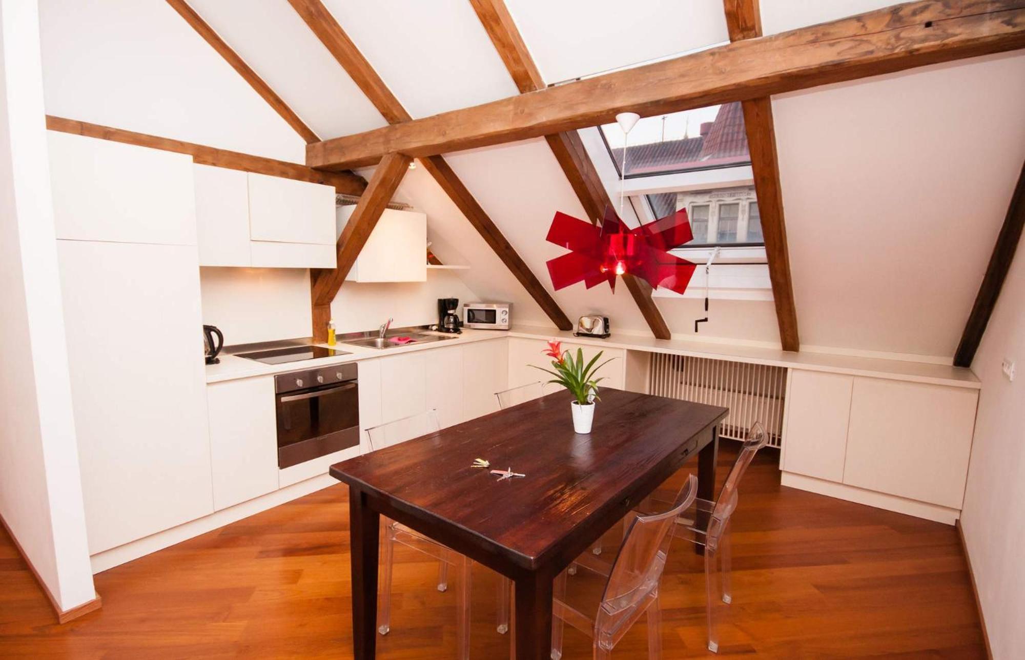 Luxury Loft Appartement Praag Kamer foto