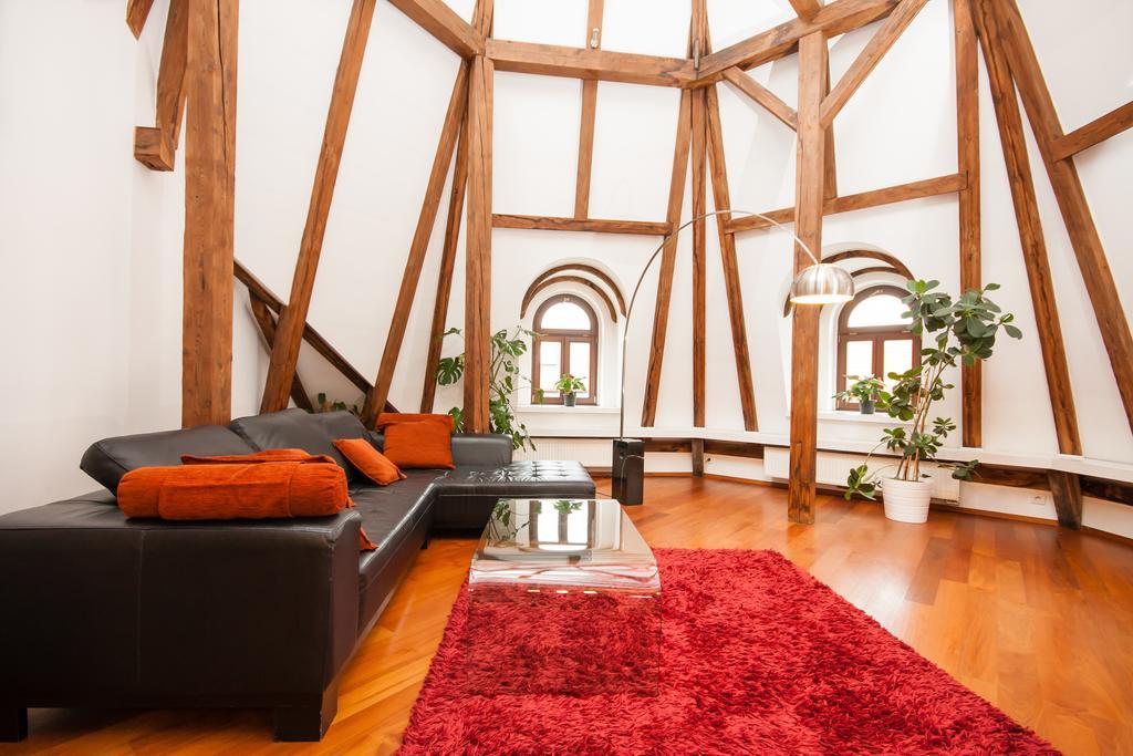 Luxury Loft Appartement Praag Kamer foto