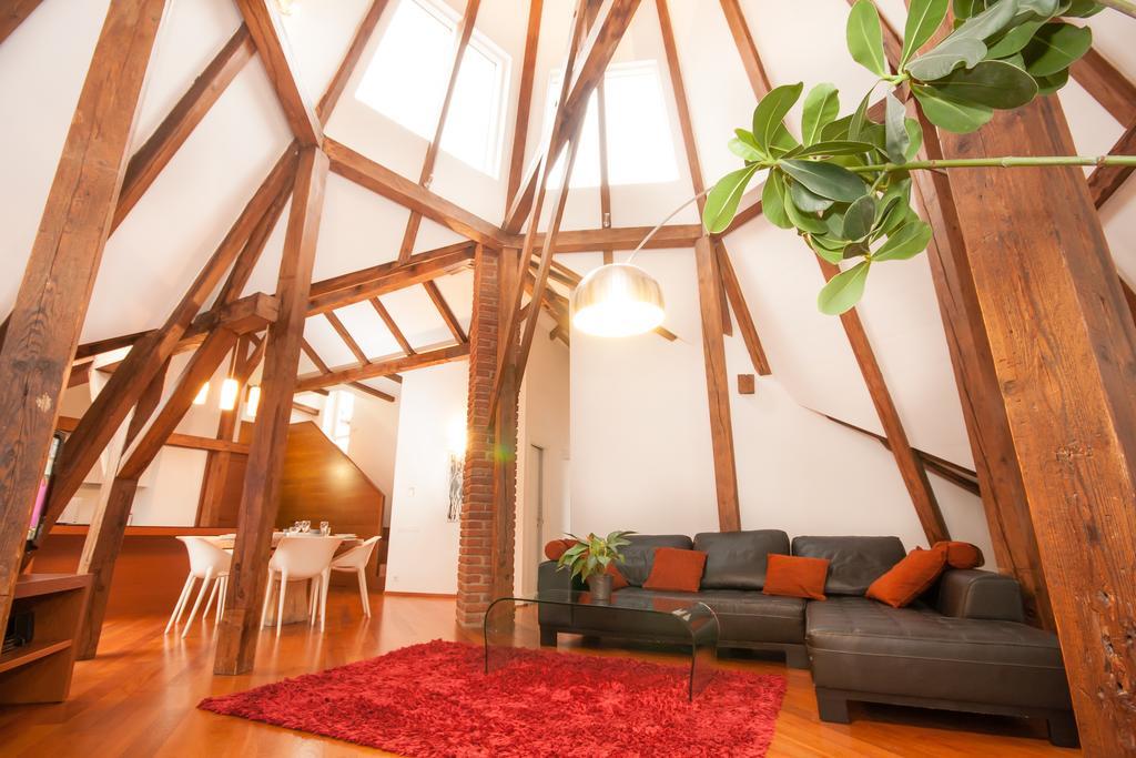 Luxury Loft Appartement Praag Kamer foto
